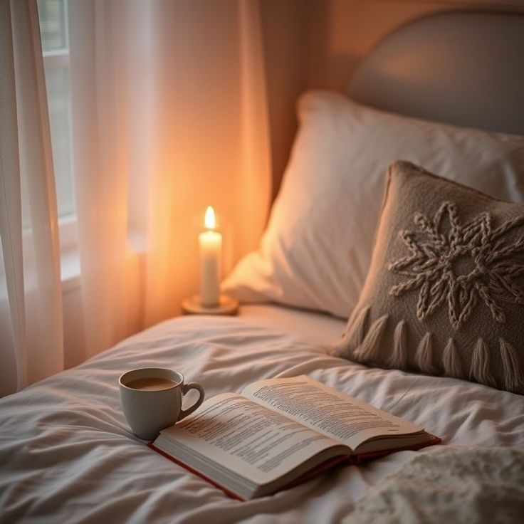 Illustration of a calm evening space representing organized bedroom environment for routine planning
